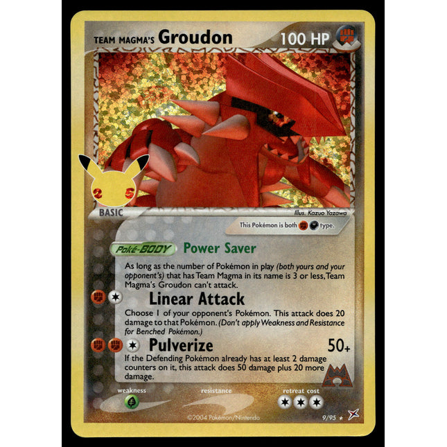 Team Magma's Groudon - 9/95 - NM - Holo - Celebrations - Pokemon - A9-134