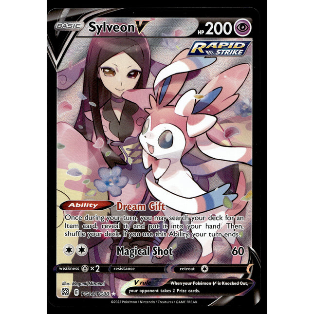 Sylveon V - TG14/TG30 - NM - Alt Art - Brilliant Stars - Pokemon - A6-40