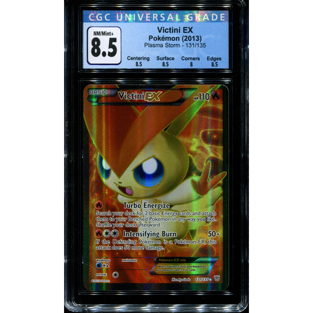 Victini EX - 131/135 - CGC 8.5 NM/Mint+ - Plasma Storm - 65352