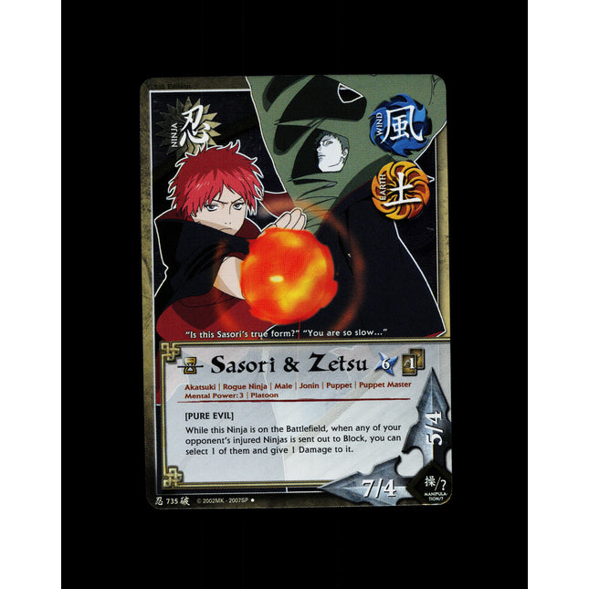 Sasori & Zetsu - 735 - NM - 1st Edition - Foil - Naruto CCG - D3-73