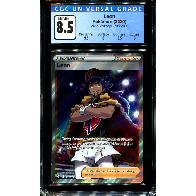 Leon - 182/185 - CGC 8.5 - Full Art - Vivid Voltage - Pokemon - 28259