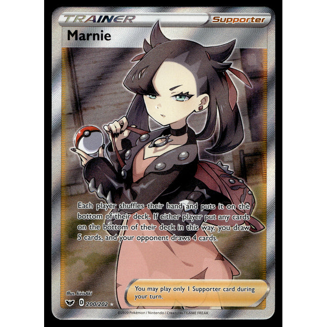 Marnie - 200/202 - NM - Full Art - Sword & Shield - Pokemon - C3-30